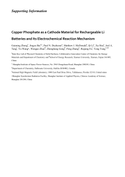 Supporting Information Copper Phosphate as a Cathode Material for