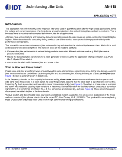 Understanding Jitter Units AN-815