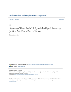 Attorneys` Fees, the NLRB, and the Equal Access to Justice Act