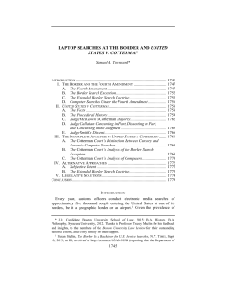 laptop searches at the border and united states v