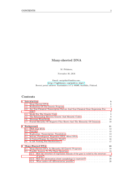 Many-sheeted DNA Contents