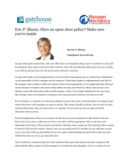 Have an open-door policy?