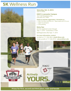 Prizes for first, second and third place, male and female