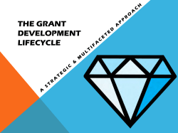 The Grant Development Lifecycle: A Strategic
