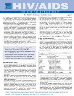 The HIV/AIDS Epidemic in the United States-Fact