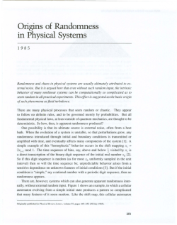 Origins of Randomness in Physical Systems