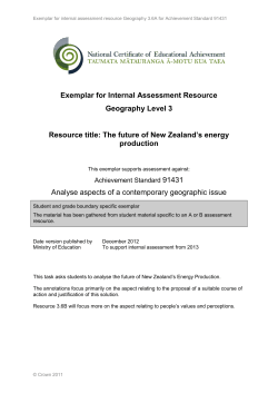 Internal Assessment Resource