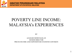 poverty line income: malaysia experience