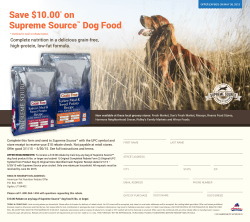 Save $10.00* on Supreme Source™ Dog Food