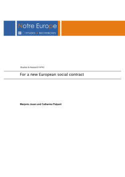 For a new European social contract