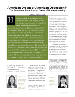 American Dream or American Obsession? The Economic Benefits