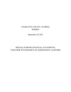 Annual Audit Report - Charlotte County Sheriff`s Office