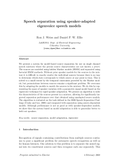 Speech separation using speaker-adapted