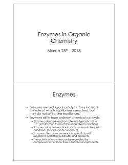 Enzymes in Organic Chemistry! Enzymes