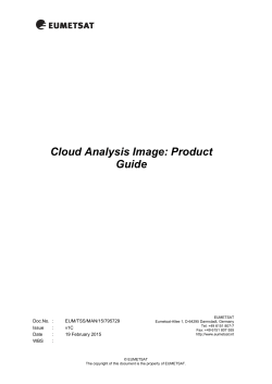 Cloud Analysis Image: Product Guide