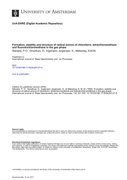 Formation, stability and structure of radical anions of - UvA-DARE