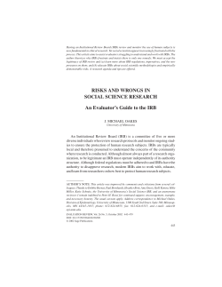 Risks and Wrongs in Social Science Research: An Evaluator`s