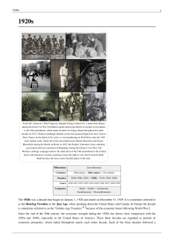 1920s 1 The 1920s was a decade that began on January 1, 1920