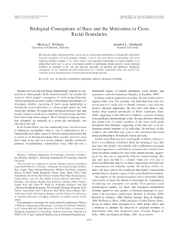 Biological Conceptions of Race and the Motivation to Cross Racial