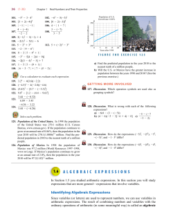 ALGEBRAIC EXPRESSIONS