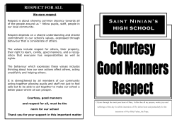 Courtesy, Good manners, Respect