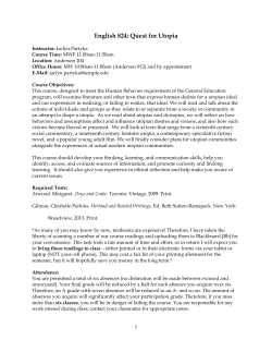 English 824: Quest for Utopia - The General Education Program