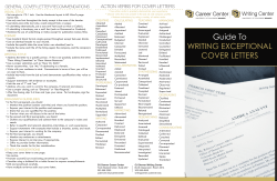 Guide To WRITING EXCEPTIONAL COVER LETTERS