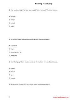 Reading Vocabulary
