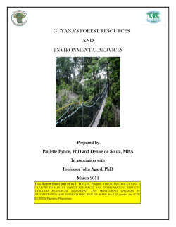 Guyana`s Forest Resources and Environmental Services