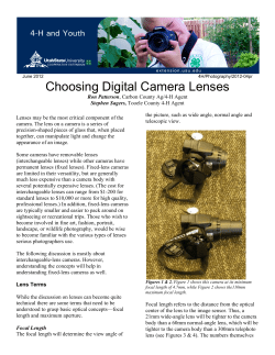 Choosing Digital Camera Lenses - Utah State University Extension