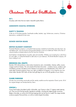 Christmas Market Stallholders