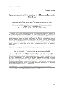 Spectrophotometric Determination of p