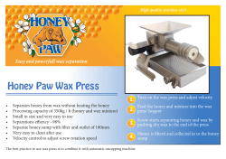 Honey Paw wax press details