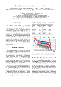 Monte Carlo simulation to describe airborne survey - INFN