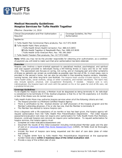 Medical Necessity Guidelines: Hospice Services