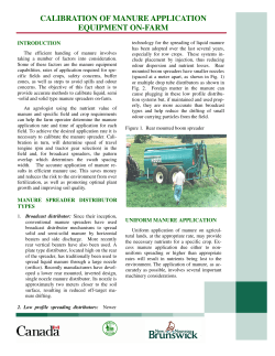 Calibration of Manure Application Equipment On-Farm