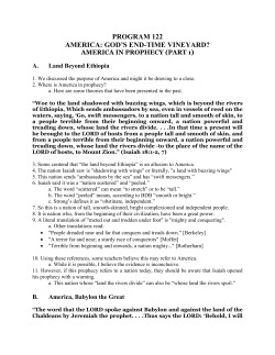 program 122 america: god`s end-time vineyard?