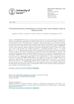 CT-based intravenous thrombolysis 3-4.5 hours after acute ischemic