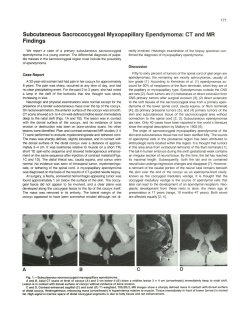 Subcutaneous Sacrococcygeal Myxopapillary Ependymoma: CT