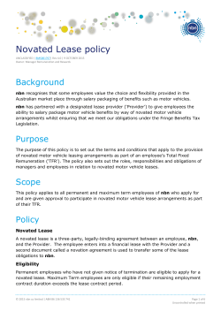 Novated Lease policy