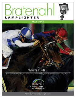 May 2013 - Bratenahl Community Foundation