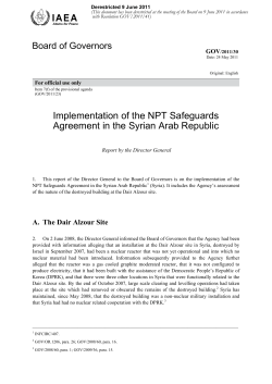 GOV/2011/30 - Implementation of the NPT Safeguards