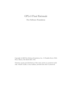 GPLv3 Final Rationale