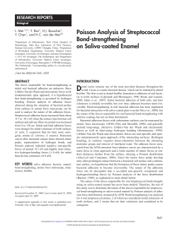 Poisson Analysis of Streptococcal Bond-strengthening