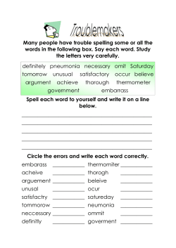 Many people have trouble spelling some or all the words in the