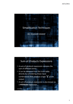 Simplification Techniques Sum-of