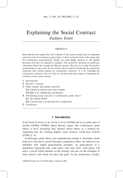 Explaining the Social Contract