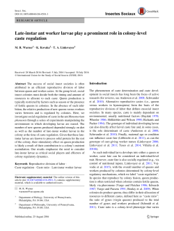 Late-instar ant worker larvae play a prominent role in colony