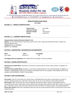 Material Safety Data Sheet