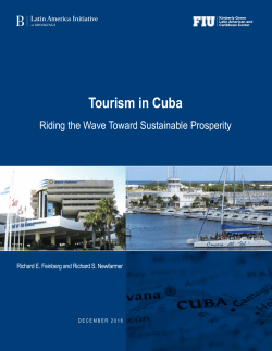 Tourism in Cuba: Riding the Wave Toward Sustainable Prosperity